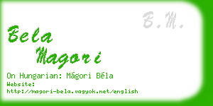 bela magori business card